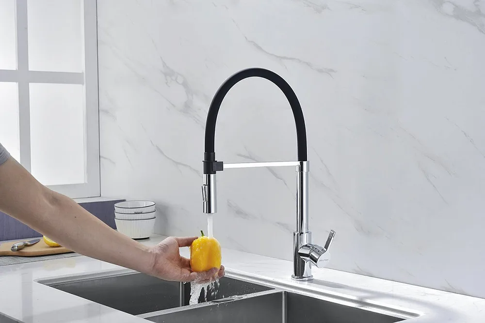 Смеситель для кухни Paulmark Halt Ha214021-CR хром, с гибким изливом Sancos — официальный сайт