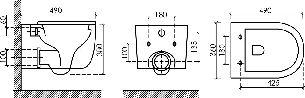 Унитаз подвесной Ceramicanova Ulma Rimless CN4006 Sancos — официальный сайт