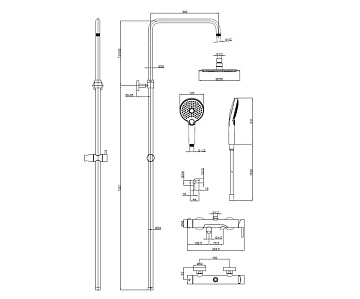 Душевая стойка AQUAme AQM8011CR, хром