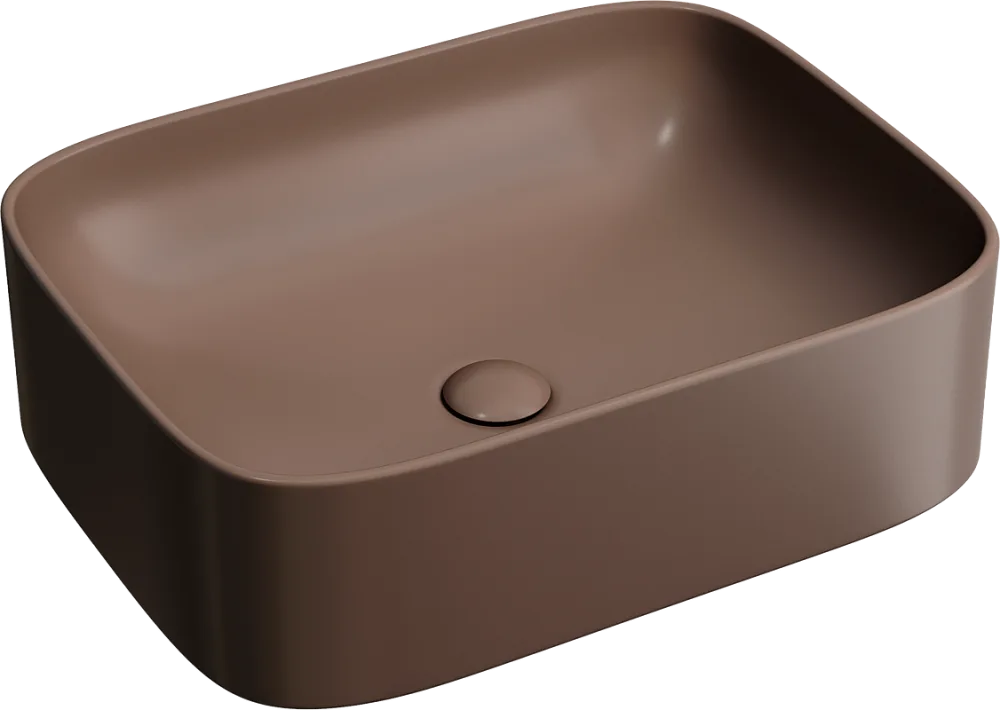 Накладная раковина Ceramicanova Element CN6052MDB темно-коричневая матовая Sancos — официальный сайт