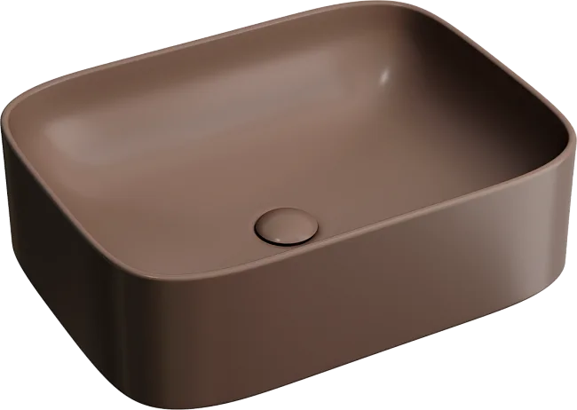 Накладная раковина Ceramicanova Element CN6052MDB темно-коричневая матовая Sancos — Оригинал