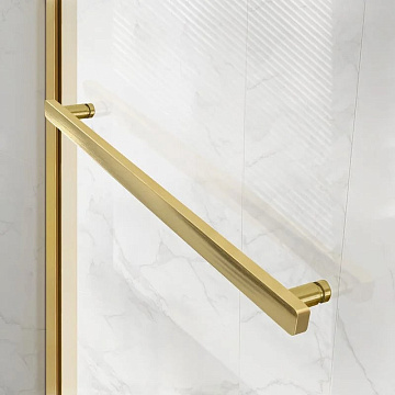Душевая дверь в нишу Vincea Slim Soft VDS-1SS110CLG 110 см, профиль брашированное золото, стекло про