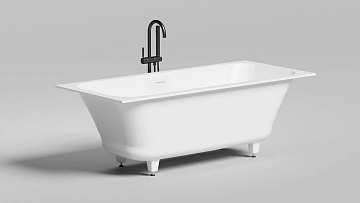 Ванна из искусственного камня Salini Orlanda Axis Kit S-Sense 170x75 см, встраиваемая, белая, на нож