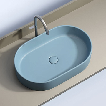 Накладная раковина Ceramicanova Element CN6048ML голубая матовая