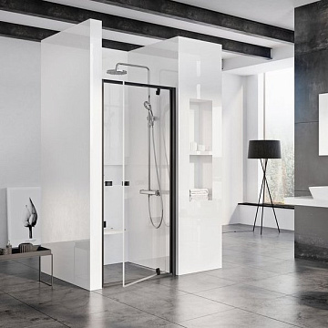 Душевая дверь в нишу Ravak Pivot PDOP1-80 Transparent, профиль черный