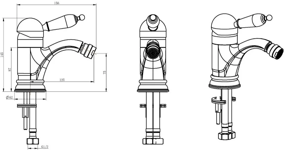 Смеситель для биде Boheme Imperiale Presente 326 Sancos — официальный сайт