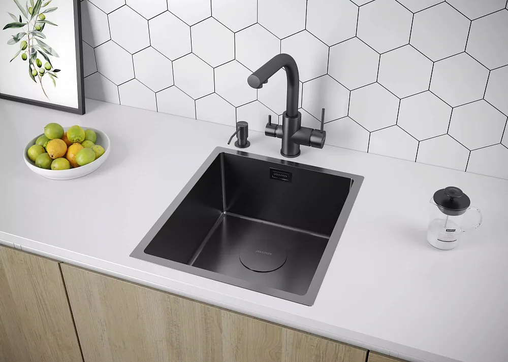 Дозатор для кухонной мойки,Paulmark Rein D002-GM вороненая сталь Sancos — официальный сайт