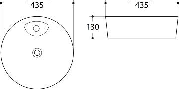 Накладная раковина Art&Max AM-78111 белая