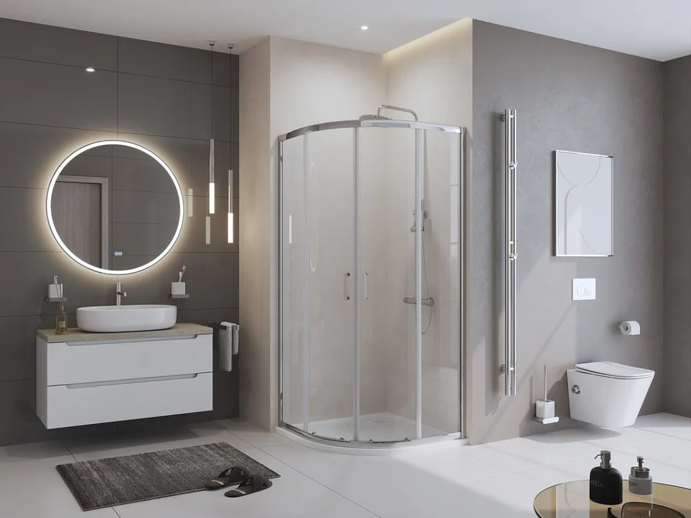 Поддон для душа BelBagno Uno TRAY-MR-UNO-R-90-550-35-W-BO 90х90, белый, с сифоном Sancos — официальный сайт