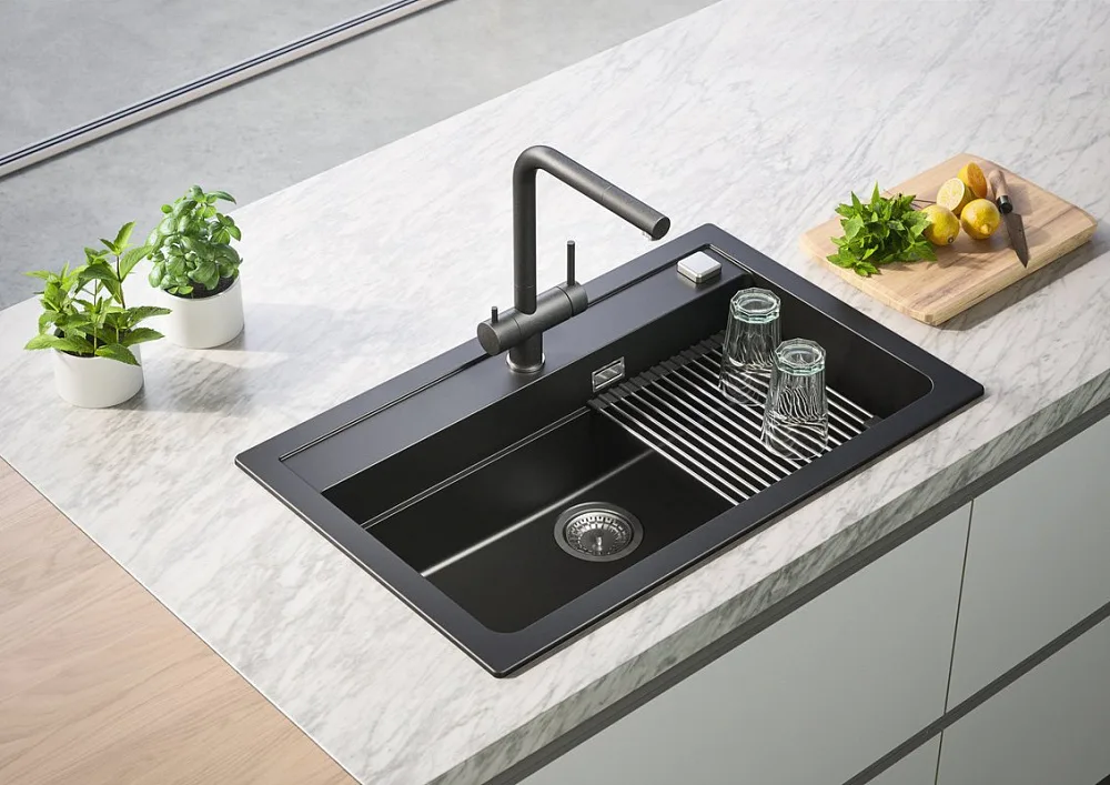 Мойка кухонная Alveus Atrox Granital 40 carbon Sancos — официальный сайт