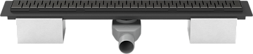 Душевой трап (лоток) MCH Chudej Medium CHPA650MC 65 см, матовый черный