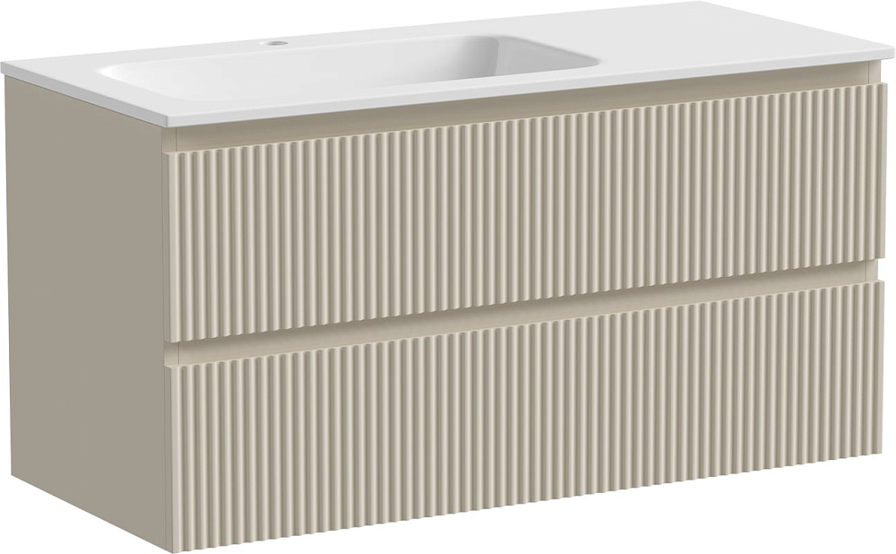Тумба с раковиной Sancos Snob R 100 см, L, beige soft