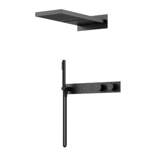 Душевой комплект Sancos Linn SC9023MB С ВНУТРЕННЕЙ ЧАСТЬЮ, черный матовый
