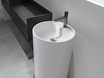 Раковина Uni-Flow Cilindro 1 FS503-450 Gloss White слив в стену