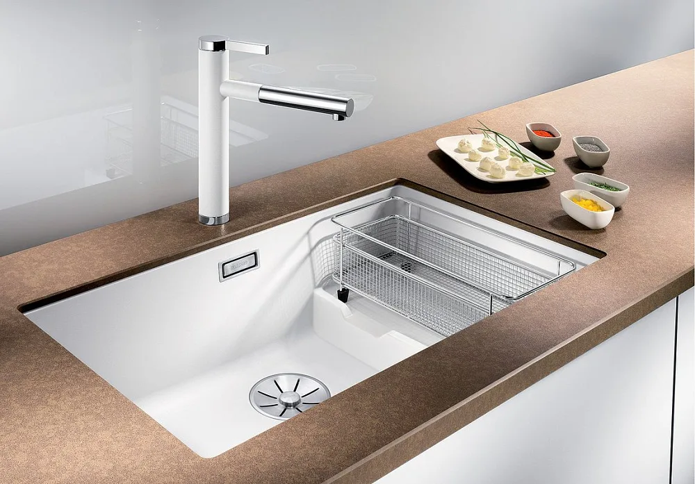 Мойка кухонная Blanco Subline 700-U Level белая Sancos — официальный сайт