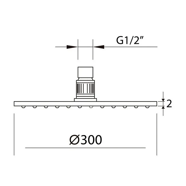 Верхний душ Clever SLIM INOX AIR 300 61870 Sancos — Оригинал
