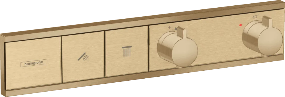 Термостатический смеситель встраиваемый Hansgrohe RainSelect 15380140, для душа, шлифованная бронза Sancos — Оригинал