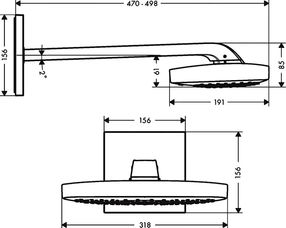 Верхний душ Hansgrohe Raindance Select E 300 3jet 26468400 Sancos — официальный сайт