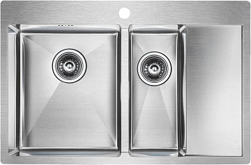 Мойка кухонная Paulmark Kroner PM227851-BSL брашированная нержавеющая сталь L