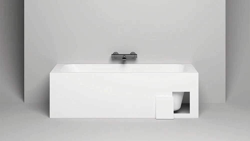 Ванна из искусственного камня Salini Orlanda S-Sense 170x70 см, встраиваемая, матовая белая Sancos — официальный сайт