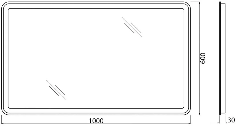 Зеркало BelBagno SPC-MAR-1000-600-LED-BTN Sancos — официальный сайт
