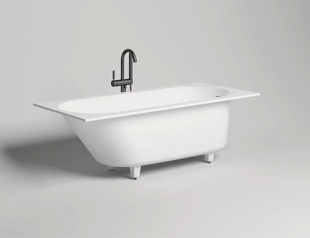 Ванна из искусственного камня Salini Ornella Kit S-Stone 170x75 см, встраиваемая, матовая белая, на  Sancos — официальный сайт
