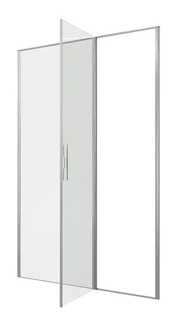 Душевая дверь в нишу Allen Brau Priority 3.31035.BA 140 см, профиль серебро браш, стекло прозрачное 