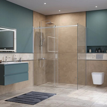 Душевой уголок BelBagno Soft Close-2 AH-1-160/100-C-Cr профиль хром