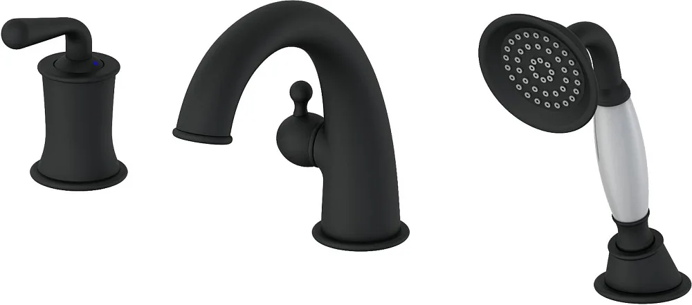 Смеситель на борт ванны Wonzon & Woghand WW-88659008-MB, матовый черный Sancos — официальный сайт