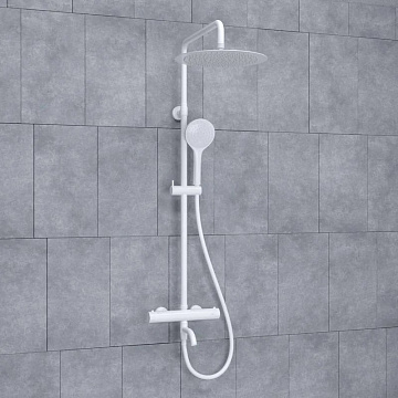 Душевая стойка Wasserkraft Mindel 8500 A188.161.155.WM Thermo, с термостатом, белая