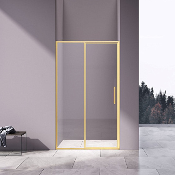 Душевая дверь Vincea Slim 8mm VDP-4SL120CLG, брашированное золото, стекло прозрачное