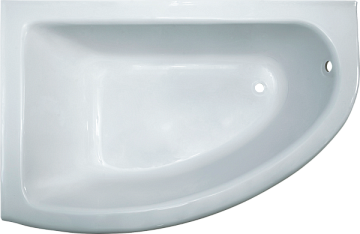 Ванна из искусственного камня Marmo Bagno Альба L 105x170 см, угловая, левая, пристенная, белая, аси