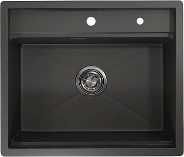 Мойка кухонная Granula Kitchen Space 6051, черный матовый