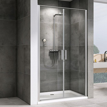Душевая дверь в нишу Abber Sonnenstrand AG04100C 100 см, профиль хром, стекло прозрачное