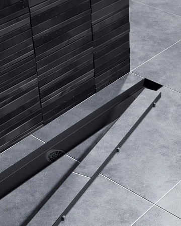 Душевой трап (лоток) Timo Drain Systems DS230209/03 900 двусторонняя панель plate под плитку, черный