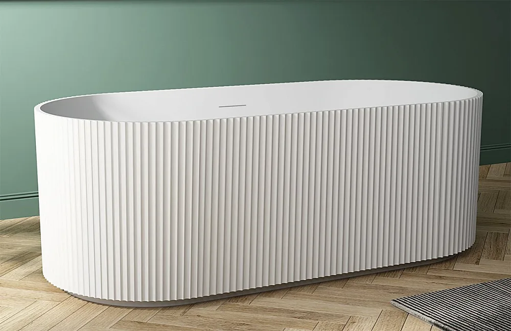 Акриловая ванна Abber AB9325-1.7 170x80 см, отдельностоящая, белая, овальная, с каркасом, со сливом- Sancos — официальный сайт