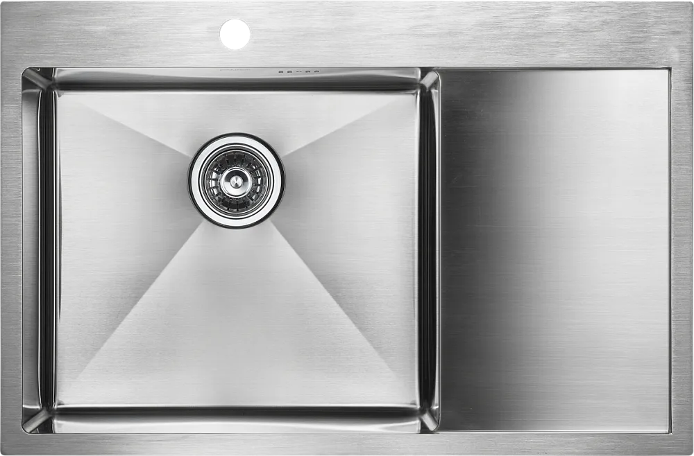 Мойка кухонная Paulmark Kroner PM217851-BSL брашированная нержавеющая сталь L Sancos — официальный сайт