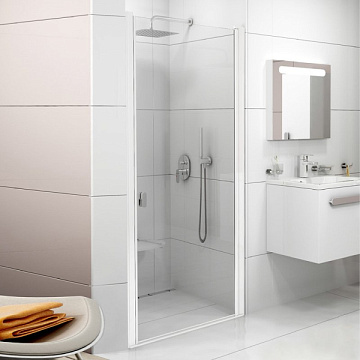 Душевая дверь в нишу Ravak Chrome CSD1-80 Transparent, профиль белый