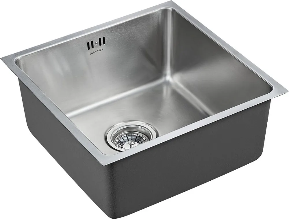 Мойка кухонная Paulmark Lassan 304444-BS брашированная нержавеющая сталь Sancos — официальный сайт