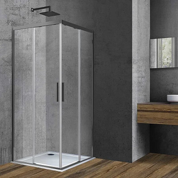 Душевой уголок Vincea Soft VSS-3SO100CLGM 100x100, профиль хром, стекло прозрачное