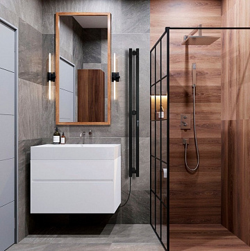 Полотенцесушитель электрический Indigo Style Pro LSPRE120-10BRRt черный муар