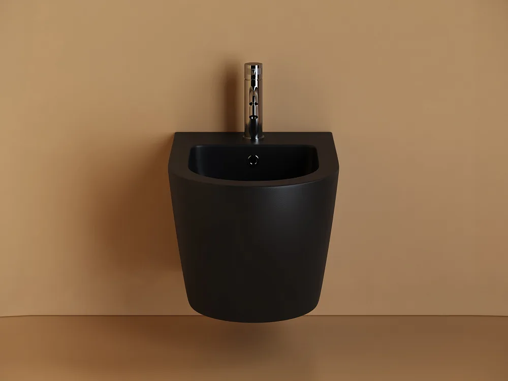 Биде подвесное Ceramicanova Uno CN11002MB черный матовый Sancos — официальный сайт