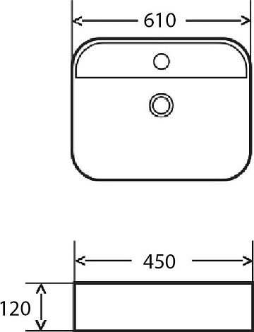 Накладная раковина AQUAme AQM5003