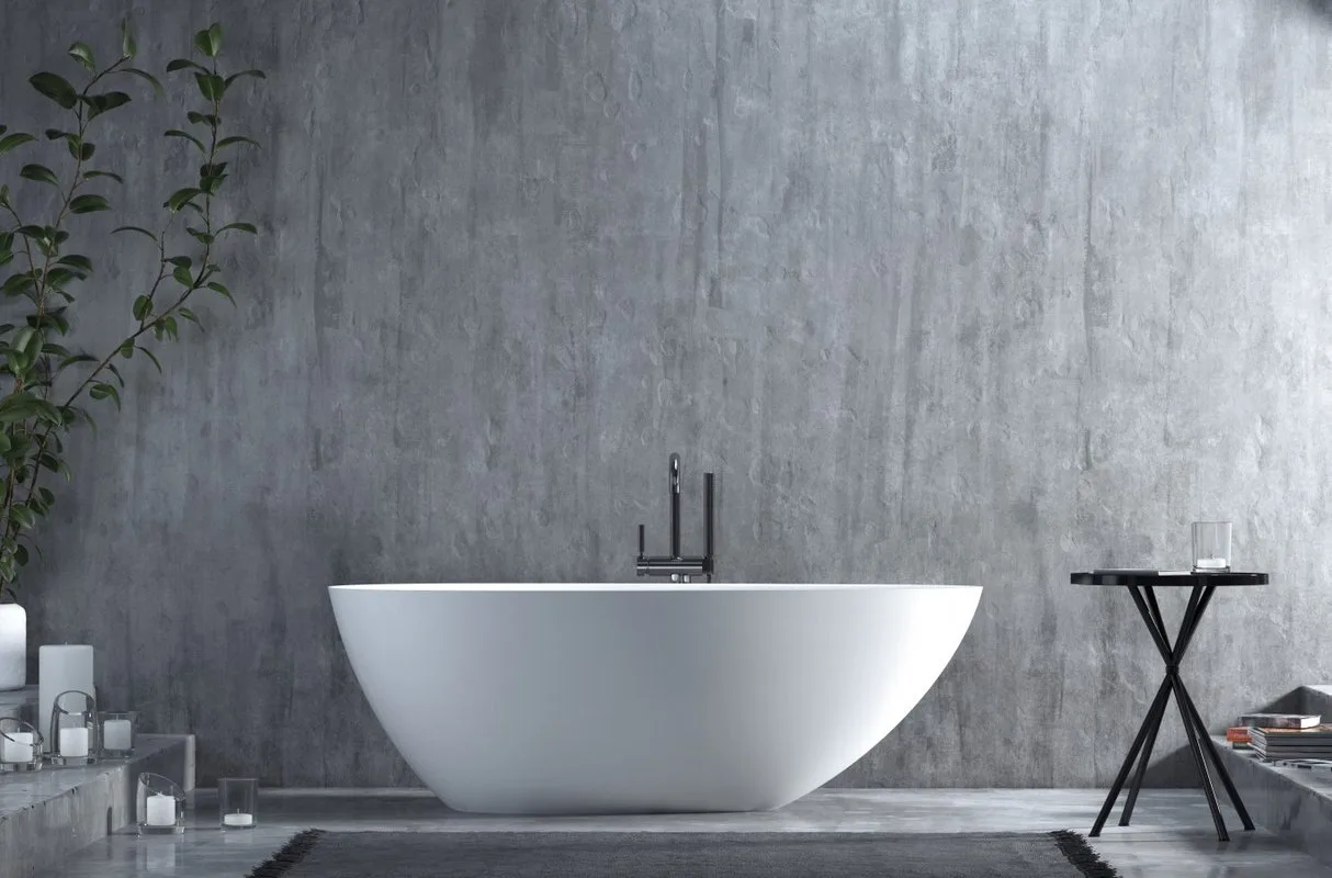 Ванна из искусственного камня Salini Paola S-Sense 170x85 см, отдельностоящая, белая, овальная, со с Sancos — Оригинал