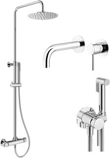 Комплект для ванной Plumberia Selection Ixo KITZXO6302CR210 С ВНУТРЕННЕЙ ЧАСТЬЮ, хром