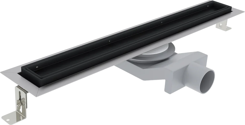 Душевой трап (лоток) Plumberia Selection PST In-Tile 60 см, черный матовый Sancos — официальный сайт