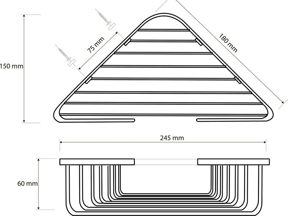 Полка Bemeta Cytro 102308120 black