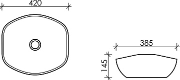 Накладная раковина Ceramicanova Element CN5017