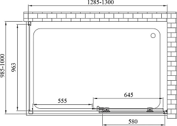 Душевой уголок Vincea Soft VSR-3SO1013CL 130х100 см, профиль хром