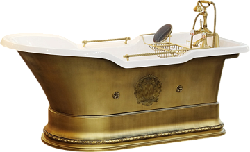 Ванна из искусственного камня Migliore Impero 26173 180x85 см, отдельностоящая, с ручками, со сливом